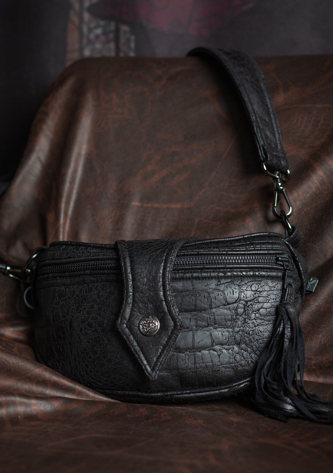 Hand Bag / Fake Leather - BLAK CROCODILE